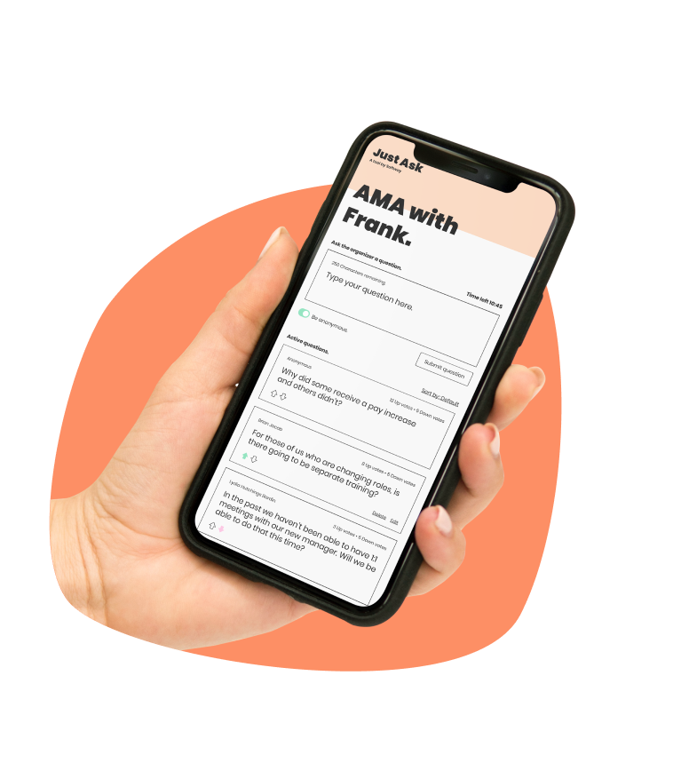 Just Ask App Screen Just Ask App Screen